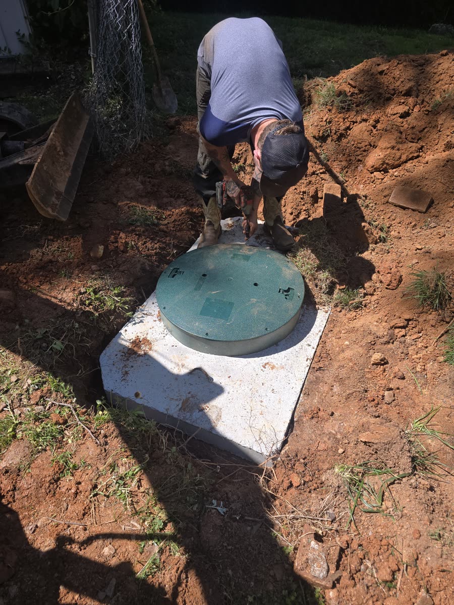 Precision Plumbing & Septic crew on the job in North Georgia